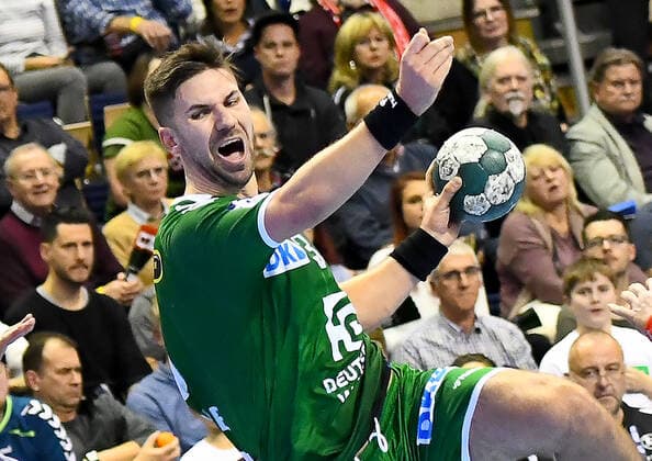 28.11.2019, xlakx, Handball Bundesliga, Fuechse Berlin - MT Melsungen emspor, v.l. am Ball Fabian Wiede(Fuechse Berlin 3) Berlin