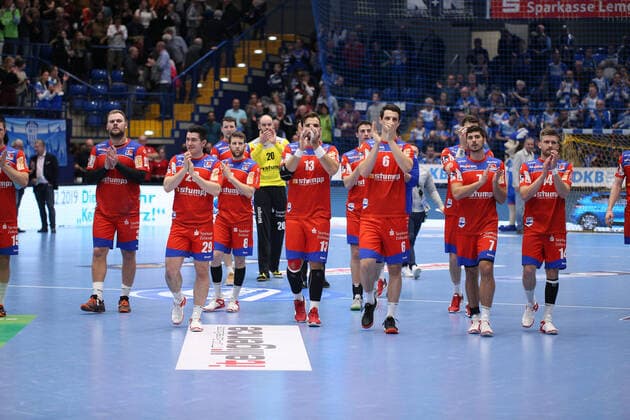 Enttaeuschung bei HBW Balingen-Weilstetten GER, Handball, 1. Bundesliga, TBV Lemgo Lippe gegen HBW Balingen-Weilstetten, 28.11.2019 Lemgo Copyright: xStrohdiekx Eibner-Pressefotox EP_jsk