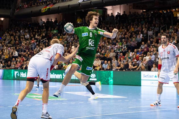 Jacob Tandrup Holm 6 - Fuechse, Fuechse Berlin vs MT Melsungen, 28.11.19, GER, Berlin, 28.11.19, HBL, Fuechse Berlin vs MT Melsungen, Berlin Copyright: xUwexKoch xEibner-Pressefotox EP_ukh