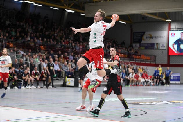 Fabian Huesmann (ASV Hamm-Westfalen 3) GER, Handball, 2. Bundesliga, TuS N-Luebbecke gegen ASV Hamm-Westfalen, 29.11.2019 Luebbecke Copyright: xStrohdiekx Eibner-Pressefotox EP_jsk