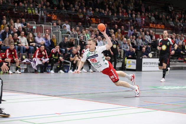 Jan von Boenigk (ASV Hamm-Westfalen 95) GER, Handball, 2. Bundesliga, TuS N-Luebbecke gegen ASV Hamm-Westfalen, 29.11.2019 Luebbecke Copyright: xStrohdiekx Eibner-Pressefotox EP_jsk