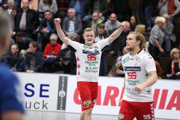 Jan von Boenigk (ASV Hamm-Westfalen 95) GER, Handball, 2. Bundesliga, TuS N-Luebbecke gegen ASV Hamm-Westfalen, 29.11.2019 Luebbecke Copyright: xStrohdiekx Eibner-Pressefotox EP_jsk