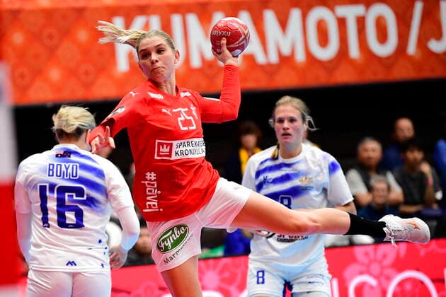Danmark moeder Australien, i den indledende runde i Gruppe B, under Kvindernes Haandbold VM i Kumamoto Prefectural Gymnasium i Japan, loerdag den 30. november 2019.. , Kumamoto Copyright: BoxAmstrupx cop222 spdk20191130-130406-L