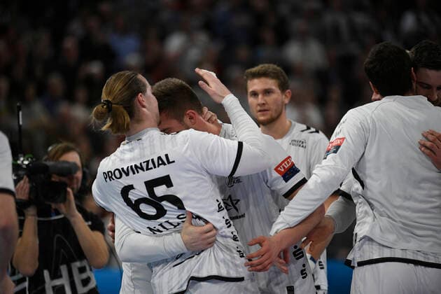 Jubel beim THW Kiel, Handball, Männer, THW Kiel vs Montpellier HB, Champions-League, 9. Spieltag, Gruppenphase, 30.11.19 Kiel Sparkassen-Arena Schleswig-Holstein Germany