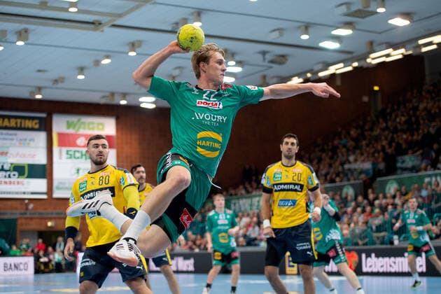 Minden, Deutschland 30.11.2019: 1. Handball-Bundesliga - 2019 2020 - GWD Minden vs. Rhein-Neckar Löwen Marian Michalczik (Minden) Minden Nordrhein-Westfalen Deutschland Kampa Halle