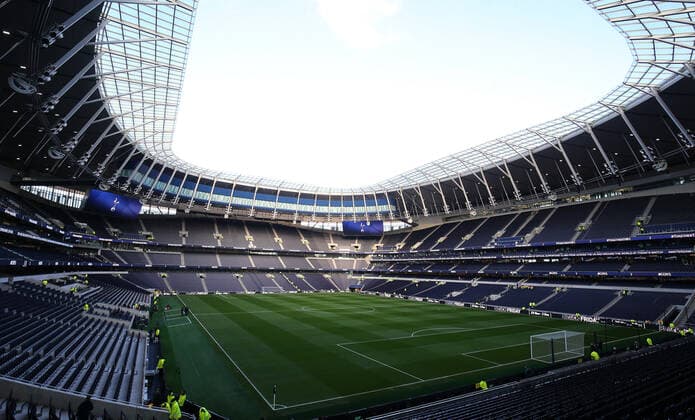 A general view of the stadium before the Premier League match at the Tottenham Hotspur Stadium, London. Picture date: 30th November 2019. Picture credit should read: Paul Terry Sportimage EDITORIAL USE ONLY. No use with unauthorised audio, video, data, fixture lists, club league logos or live services. Online in-match use limited to 120 images, no video emulation. No use in betting, games or single club league player publications. SPI-0337-0115