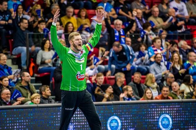 Bitter, Johannes (TVB Stuttgart 1) TVB 1898 Stuttgart - HSG Nordhorn Lingen HBL LIQUI MOLY 1.Handball-BundesligaSCHARRena Stuttgart Baden-Wuerttemberg Deutschland . 01.12.19 Handball 15. Spieltag , Baden Wuerttemberg Deutschland