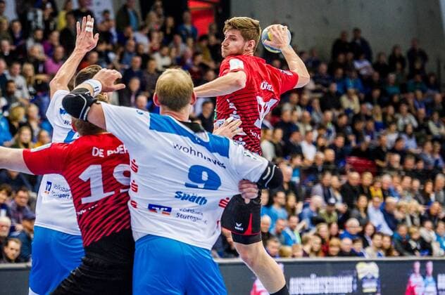 TVB 1898 Stuttgart - HSG Nordhorn Lingen HBL LIQUI MOLY 1.Handball-BundesligaSCHARRena Stuttgart Baden-Wuerttemberg Deutschland . 01.12.19 Handball 15. Spieltag , Baden Wuerttemberg Deutschland