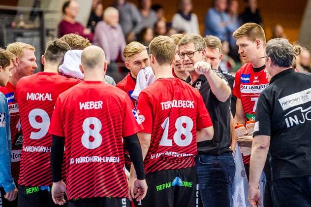 Sveinsson, Geir (HSG Nordhorn-Lingen C1) TVB 1898 Stuttgart - HSG Nordhorn Lingen HBL LIQUI MOLY 1.Handball-BundesligaSCHARRena Stuttgart Baden-Wuerttemberg Deutschland . 01.12.19 Handball 15. Spieltag , Baden Wuerttemberg Deutschland