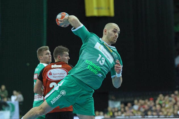 SC DHfK Leipzig vs. TSV Hannover-Burgdorf, Liqui Moly HBL, 01.12.19 Handball, 1. Bundesliga, Saison 2019 2020, 15. Spieltag: SC DHfK Leipzig vs. TSV Hannover-Burgdorf am 01.12.19 in der Quarterback Immobilien Arena Leipzig. Im Bild: Maximilian JANKE (13, SC DHfK Leipzig) Copyright: xBEAUTIFULxSPORTS JanxKaeferx