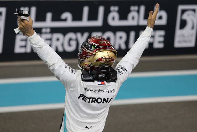 Photo4 LaPresse 01 12 2019 Abu Dhabi, United Arab Emirates Grand Prix Formula One Abu Dhabi 2019 In the pic: race winner , Lewis Hamilton (GBR) Mercedes AMG F1 W10  Copyright: xPhoto4 LaPressex
