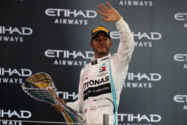 Photo4 LaPresse 01 12 2019 Abu Dhabi, United Arab Emirates Grand Prix Formula One Abu Dhabi 2019 In the pic: race winner Lewis Hamilton (GBR) Mercedes AMG F1 W10  Copyright: xPhoto4 LaPressex