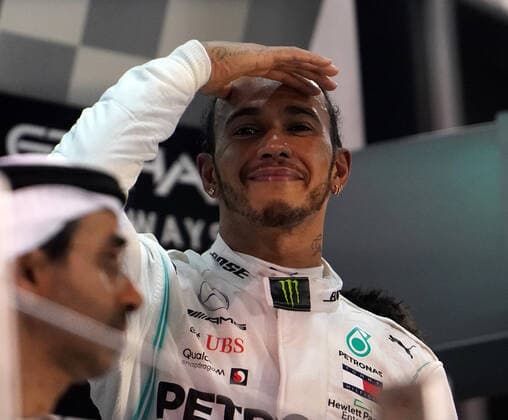 FORMULA 1 ETIHAD AIRWAYS ABU DHABI GRAND PRIX 2019 01.12.2019, Yas Marina Circuit, Abu Dhabi, FORMULA 1 ETIHAD AIRWAYS ABU DHABI GRAND PRIX 2019 , im Bild Podium: Sieger Lewis Hamilton (GB 44), Mercedes-AMG Petronas Motorsport