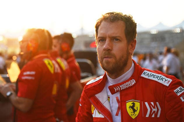 01.12.2019, xekx, Motorsport FIA, Formel 1 Großer Preis von Abu Dhabi - Rennen 2019 emspor, Sebastian Vettel (Ferrari) (DFL DFB REGULATIONS PROHIBIT ANY USE OF PHOTOGRAPHS as IMAGE SEQUENCES and or QUASI-VIDEO) Abu Dhabi
