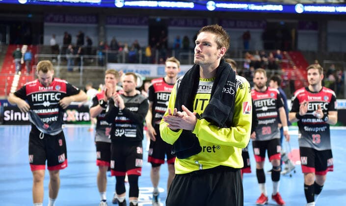 01.12.2019 - Handball - 1. Bundesliga LIQUI MOLY HBL - Saison 2019 2020 - 16.Spieltag: HC Erlangen Metropolregion Nürnberg HCE - HSG Wetzlar - OGo - Mannschaft Team enttäuscht Enttäuschung nach Spielende