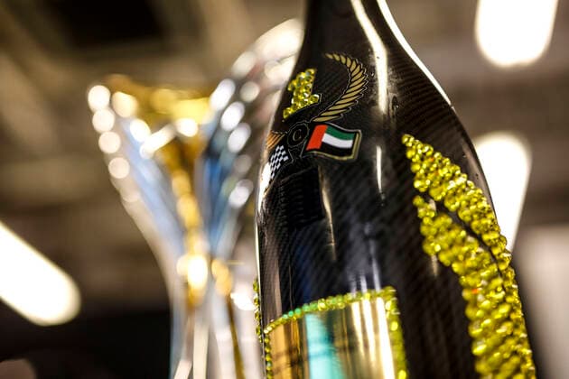 Motorsports: FIA Formula One World Championship, WM, Weltmeisterschaft 2019, Grand Prix of Abu Dhabi, Champagne bottle Abu Dhabi United Arab Emirates