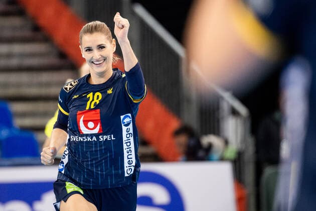 191202 Marie Wall of Sweden celebrates during the Women s World Handball Championship match between China and Sweden on December 2, 2019 in Kumamoto. Photo: Ludvig Thunman BILDBYRAN kod LT 35690 bbeng dam women handball handboll world handball championship 2019 sverige sweden china kina jubel Copyright: LUDVIGxTHUNMAN BB191202LT022