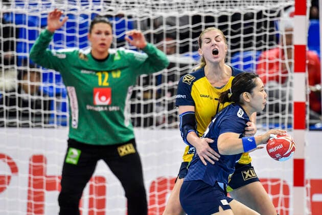 191203 Linn Blohm of Sweden during the Women s World Handball Championship match between Sweden and Japan on December 3, 2019 in Kumamoto. Photo: Ludvig Thunman BILDBYRAN kod LT 35691 bbeng dam women handball handboll world handball championship 2019 sverige sweden japan Copyright: LUDVIGxTHUNMAN BB191203LT031