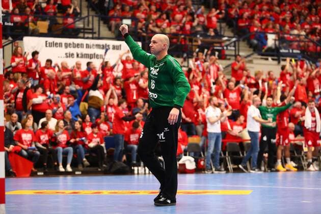 Gorazd Skof (Ludwigshafen) ballt die Faust Eulen Ludwigshafen vs TBV Lemgo, Handball, DHB-Pokal, 03.12.2019 Eulen Ludwigshafen vs TBV Lemgo, Handball, DHB-Pokal, 03.12.2019 Ludwigshafen Copyright: xWeissx Eibner-Pressefotox EP_rws