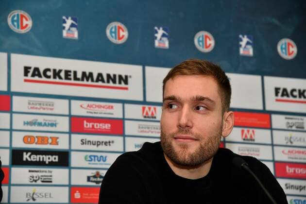 03.12.2019 - Handball - 1. Bundesliga - Saison 2019 2020 - HC Erlangen HCE - Pressekonferenz Pressetermin Medientermin - - Klemen Ferlin