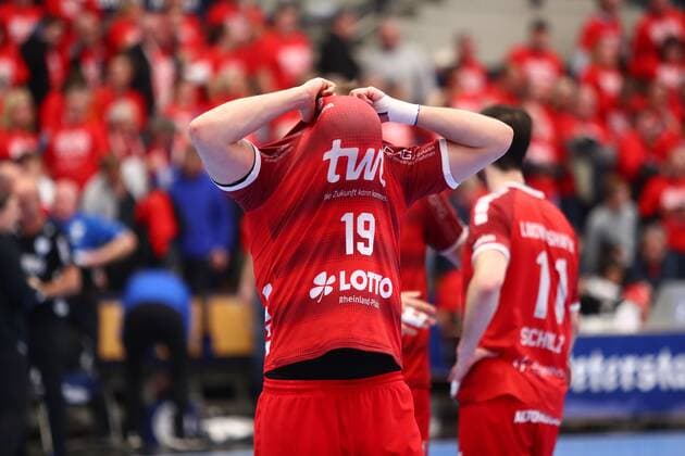 Jan Remmlinger (Ludwigshafen) ist enttaeuscht ueber die Niederlage gegen Lemgo Eulen Ludwigshafen vs TBV Lemgo, Handball, DHB-Pokal, 03.12.2019 Eulen Ludwigshafen vs TBV Lemgo, Handball, DHB-Pokal, 03.12.2019 Ludwigshafen Copyright: xWeissx Eibner-Pressefotox EP_rws