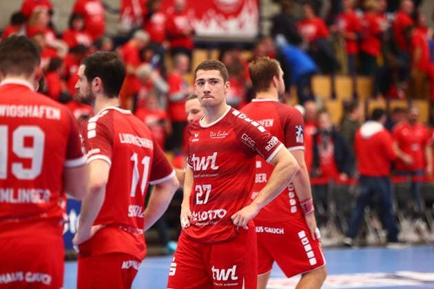 Jerome Mueller (Ludwigshafen) ist enttaeuscht ueber die Niederlage gegen Lemgo Eulen Ludwigshafen vs TBV Lemgo, Handball, DHB-Pokal, 03.12.2019 Eulen Ludwigshafen vs TBV Lemgo, Handball, DHB-Pokal, 03.12.2019 Ludwigshafen Copyright: xWeissx Eibner-Pressefotox EP_rws