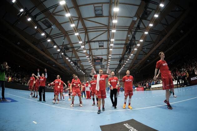 03.12.2019 xkhx Melsungen Handball-Bundesliga Saison 2019 2020 DHB-Pokal-Viertelfinale MT Melsungen gegen Füchse Berlin Grosser Jubel bei MT Melsungen nach dem Einzug in das Final Four