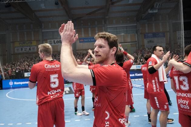 03.12.2019 xkhx Melsungen Handball-Bundesliga Saison 2019 2020 DHB-Pokal-Viertelfinale MT Melsungen gegen Füchse Berlin Grosser Jubel bei MT Melsungen nach dem Einzug in das Final Four