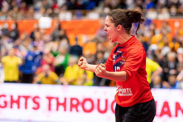 Handball, Frauen: WM 2019, Vorrunde, Gruppe B, 4. Spieltag , Australien - Südkorea Manon Vernay (Australien) Jubel Freude Emotion Yamaga Yamaga Overall Gymnasium Kumamoto Japan