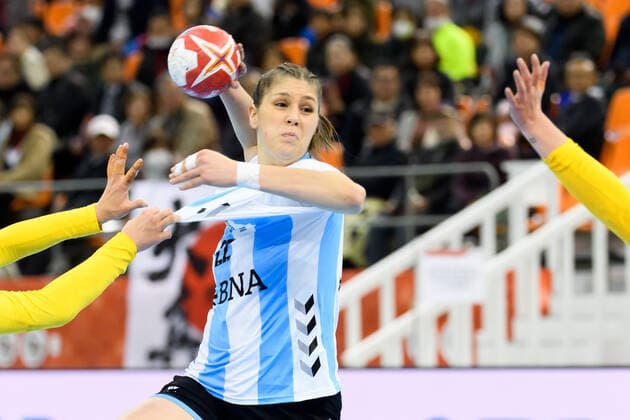 191205 Elke Josselinne Karsten of Argentina during the Women s World Handball Championship match between Sweden and Argentina on December 5, 2019 in Kumamoto. Photo: Ludvig Thunman BILDBYRAN kod LT 35694 bbeng dam women handball handboll world handball championship 2019 sverige sweden argentina Copyright: LUDVIGxTHUNMAN BB191205LT012