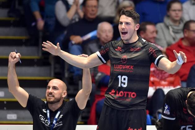 Jubel bei Jan Remmlinger (Eulen Ludwigshafen) , GER, MT Melsungen - Die Eulen Ludwigshafen, Handball, 1. Bundesliga Maenner, 05.12.2019, GER, MT Melsungen - Eulen Ludwigshafen, Handball, 1. Liga Maenner, 05.12.2019 Kassel Copyright: xSippel xEibner-Pressefotox EP_rsl