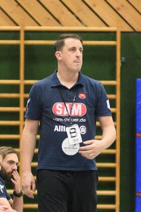 Mike Leibssle (SG H2Ku Herrenberg Kuties Trainer) TG Nuertingen, Handball, Ligaspiel, 06.12.2019, Foto:TBaur Eibner TG Nuertingen vs. SG H2ku Herrenberg Kuties Nuertingen Copyright: xBaur xEibner-Pressefotox EP_Toba