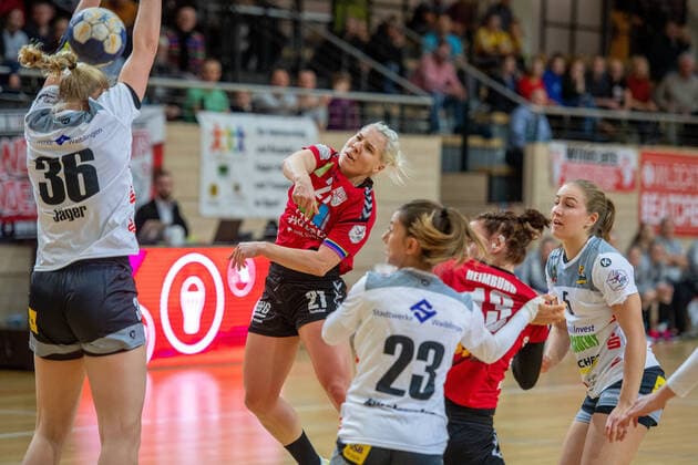 Sophie Lütke (SV Union Halle) SV Union Halle-Neustadt (Wildcats) vs. VfL Waiblingen Handball 2.Bundesliga - Saison 2019 2020 Copyright: xVIADATAx xHolgerxJohnx Halle Saale Sachsen-Anhalt Deutschland