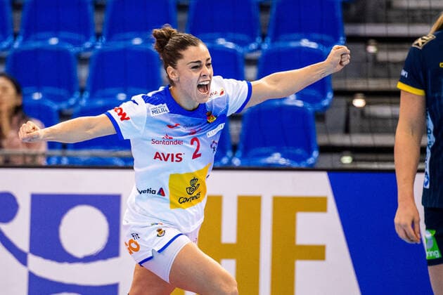 191208 Marta Lopez Herrero of Spain celebrates during the Women s World Handball Championship match between Spain and Sweden on December 8, 2019 in Kumamoto. Photo: Ludvig Thunman BILDBYRAN kod LT 35696 bbeng dam women handball handboll world handball championship 2019 sverige sweden spanien spain jubel Copyright: LUDVIGxTHUNMAN BB191208LT008