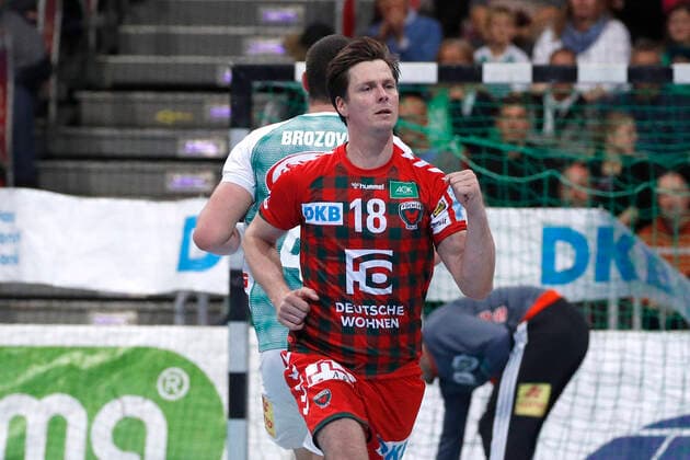 08.12.2019, TUI Arena, Hannover, Ligaspiel, 1. Bundesliga, TSV Hannover-Burgdorf vs Fuechse Berlin, im Bild Hans Lindberg (18, Berlin) jubelt TSV Hannover-Burgdorf vs Fuechse Berlin