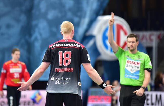 08.12.2019 - Handball - 1. Bundesliga LIQUI MOLY HBL - Saison 2019 2020 - 16.Spieltag: HC Erlangen Metropolregion Nürnberg HCE - SC DHfK Leipzig - OGo - Sebastian Firnhaber (18, HC Erlangen HCE )