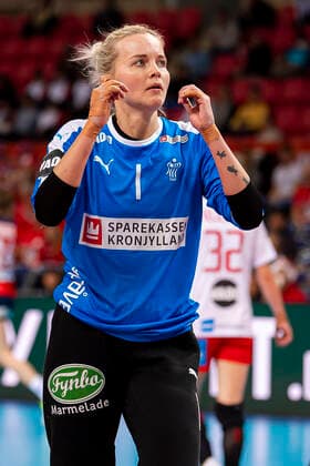 Handball, Frauen: WM 2019, Hauptrunde, Gruppe 1, 6. Spieltag , Norwegen - Dänemark Torhueterin Sandra Toft (Daenemark) Kumamoto Aqua Dome Kumamoto Japan