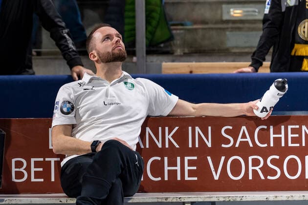 Enttäuschung Andre Haber (Trainer) (SC DHfK Leipzig) GER, HC Erlangen vs SC DHfK Leipzig am 08.12.2019 in Nuernberg (Arena Nuernberger Versicherung), Deutschland, Eibner-Pressefoto, bfischu, - Handball, 1. Bundesliga Maenner, GER, HC Erlangen vs SC DHfK Leipzig, 08.12.2019, Handball, 1. Liga Maenner, Nuernberg Copyright: xSchumacher xEibner-Pressefotox EP_bsr