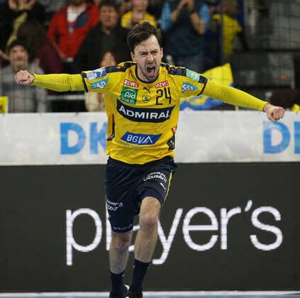 Handball, 1. Bundesliga: Rhein-Neckar-Löwen - Frisch Auf Göppingen, 16. Spieltag am 08.12.2019, Saison 2019 20, ZmdZ, torjubel Patrick Groetzki (24, Rhein Neckar Löwen), Rhein-Neckar-Löwen - Frisch Auf Göppingen