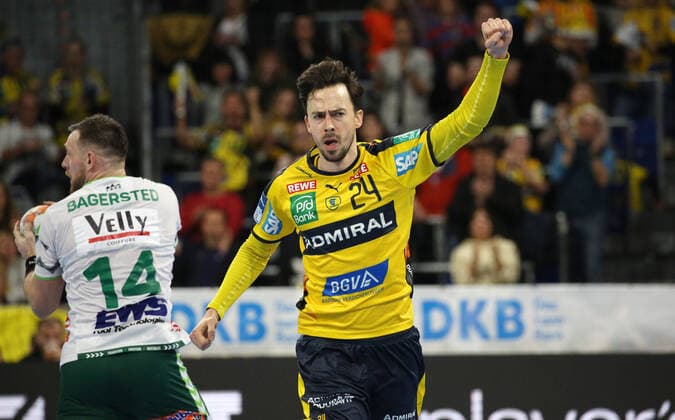 Handball, 1. Bundesliga: Rhein-Neckar-Löwen - Frisch Auf Göppingen, 16. Spieltag am 08.12.2019, Saison 2019 20, ZmdZ, torjubel Patrick Groetzki (24, Rhein Neckar Löwen), Rhein-Neckar-Löwen - Frisch Auf Göppingen