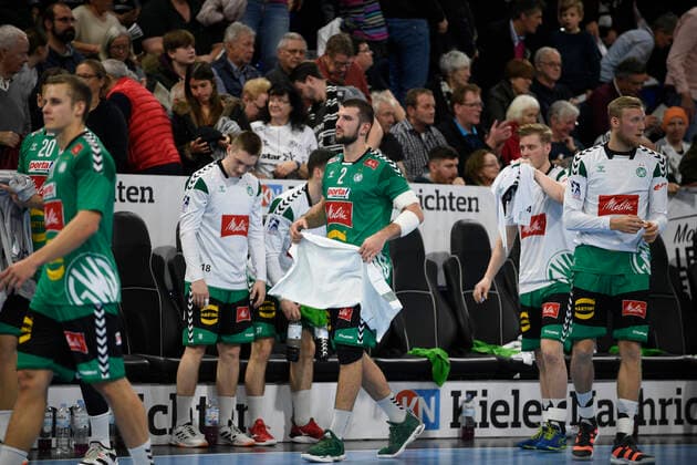 Minden zur Halbzeit in Kiel, Handball-Bundesliga, Liqui-Moly-HBL, Männer, 16. Spieltag, THW Kiel vs GWD Minden, 08.12.19 Kiel Sparkassen Arena Schleswig-Holstein Germany