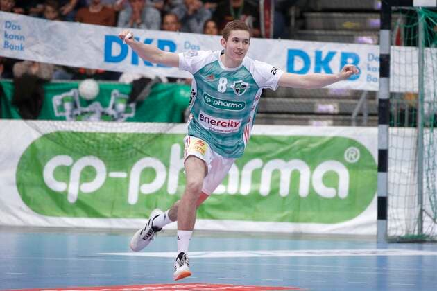 08.12.2019, TUI Arena, Hannover, Ligaspiel, 1. Bundesliga, TSV Hannover-Burgdorf vs Fuechse Berlin, im Bild Veit Maevers (8, Han.-Burgdorf) jubelt nach seinem Tor TSV Hannover-Burgdorf vs Fuechse Berlin