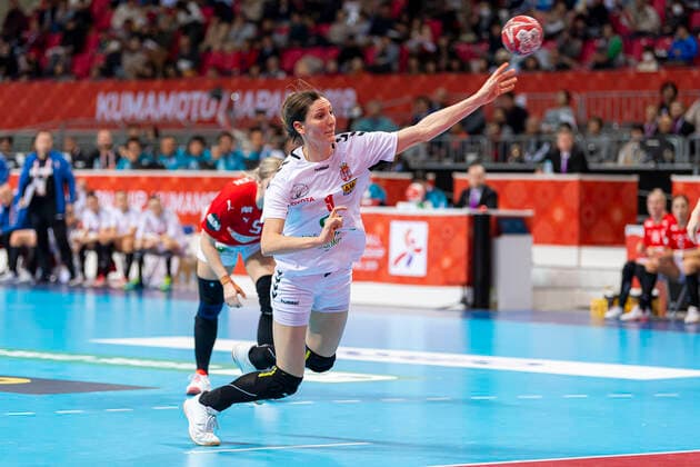 Handball, Frauen: WM 2019, Hauptrunde, Gruppe 1, 8. Spieltag , Serbien - Dänemark Jelena Lavko (Serbien) Kumamoto Aqua Dome Kumamoto Japan