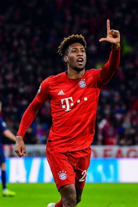 11.12.2019, xkvx, Fussball UEFA Champions League, FC Bayern Muenchen - Tottenham Hotspur emspor, v.l. celebrating the goal, Torjubel zum 1:0 fuer FC Bayern Muenchen durch Kingsley Coman (FCB - FC Bayern Muenchen) (DFL DFB REGULATIONS PROHIBIT ANY USE OF PHOTOGRAPHS as IMAGE SEQUENCES and or QUASI-VIDEO) Muenchen