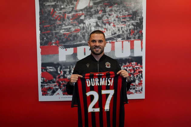 Riza Durmisi (OGC Nice) Football : Presentation de Riza Durmisi nouvelle recrue de l OGC Nice - Nice - 12 12 2019 NorbertScanella PanoramiC 