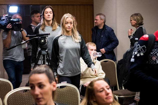 Handball, Damen WM, Nationalteam Norwegen Pressetermin 191214 Stine Bredal Oftedal during a press meeting with the Norwegian team at the Women s World Handball Championship on December 14, 2019 in Kumamoto. Photo: Daniel Stiller Bildbyran kod DS 59430 bbeng dam women handball handboll world handball championship 2019 handball norway norge vm Copyright: DANIELxSTILLER BB191214DS003
