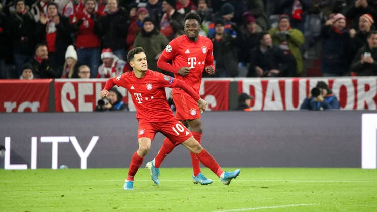 FC Bayern München - Tottenham Hotspurs Deutschland, München, 11.12.2019, Fussball, Champions League, Saison 2019 2020, FC Bayern München - Tottenham Hotspurs: Philippe Coutinho (FC Bayern München); Jubel Tor 3:1 Coutinho.