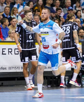 15.12.2019, Deutschland, Stuttgart, Handball 1. Bundesliga Saison 2019 2020 TVB 1898 Stuttgart vs. THW Kiel: Patrick Zieker (TVB)
