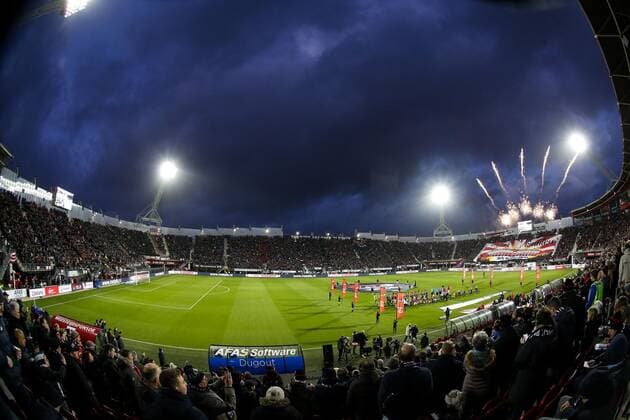 ALKMAAR , 15-12-2019 , AFAS Stadion , Dutch football , Eredivisie , season 2019 2020. stadiium overview before the match AZ vs Ajax AZ - Ajax  x5812010x Copyright: