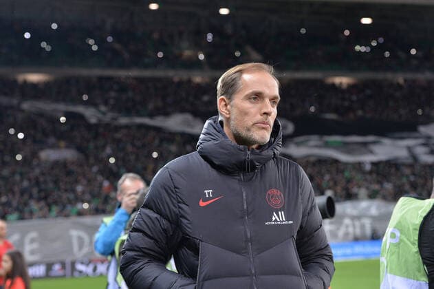 Thomas Tuchel (entraineur psg) FOOTBALL : AS Saint Etienne vs Paris Saint-Germain - Ligue 1 Conforama - 15 12 2019 FredericChambert Panoramic 